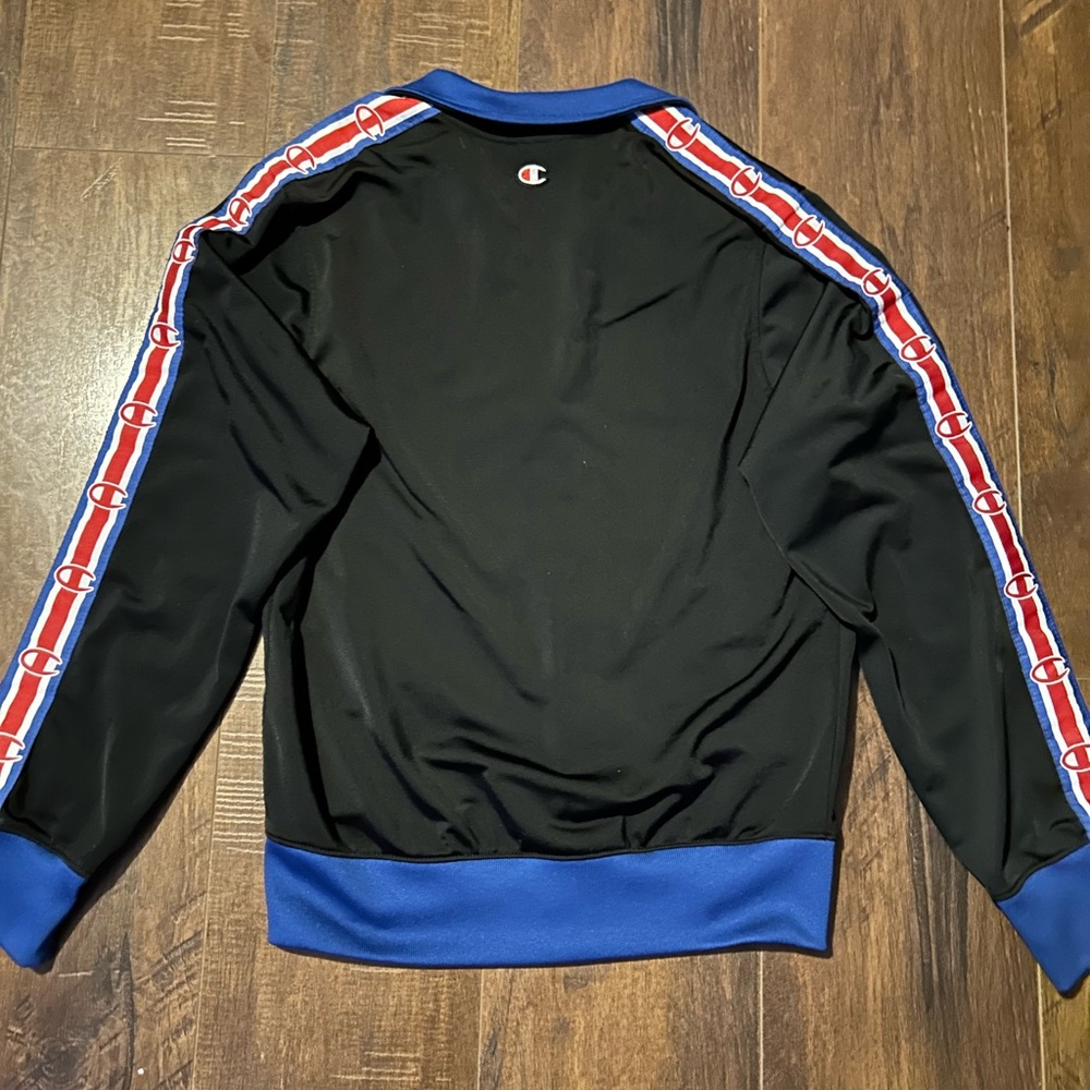 Vintage Champion Men's Small Color Block Spell Out Big Logo Retro Track Jacket